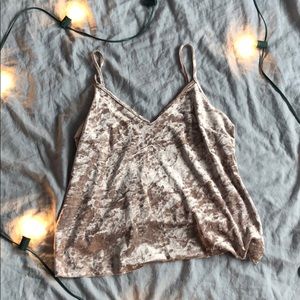 Crushed velvet tank